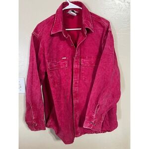 Carhartt Rugged Outdoor Wear Long Sleeve Work Shirt Pink XL ASU100